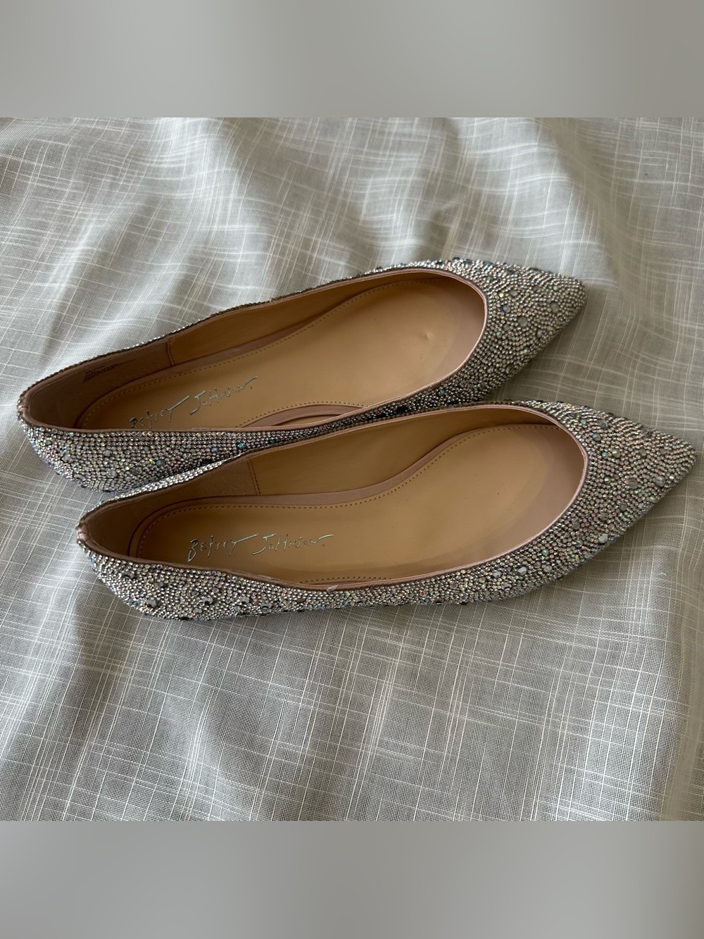 Betsey Johnson Rhinestoned Embellished Jude flats